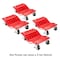 Pentagon 4-Piece Solid Steel Car Lift Dolly Set for Moving Cars, Trucks, and Boats Red by 83-DT5501 - alternate 3
